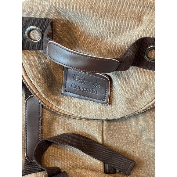 Caogenyizu Top Loading Canvas Backpack - Picture 2 of 4